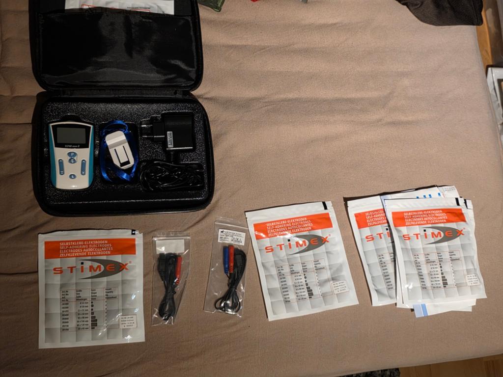 Nieuwe STIMEX TENS/EMS apparaat met elektroden, Sport en Fitness, Gezondheidsproducten en Wellness, STIMEX, Overige typen, Onbekend