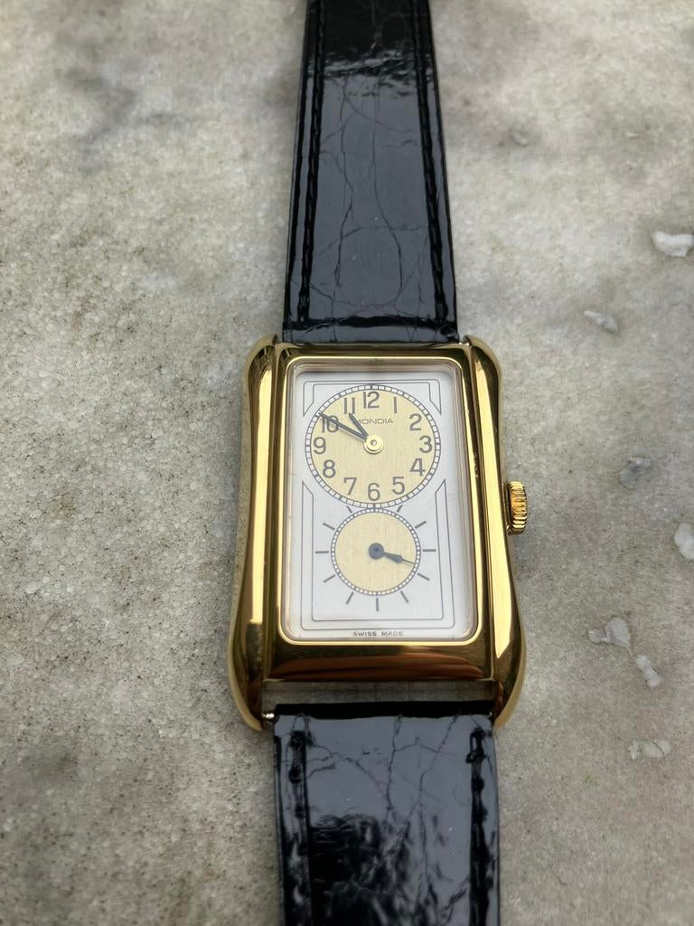 Mondia (Zenith) Swiss made ‘Doctors Watch’ vintage near mint, Ophalen of Verzenden, Staal, Overige merken, 1960 of later