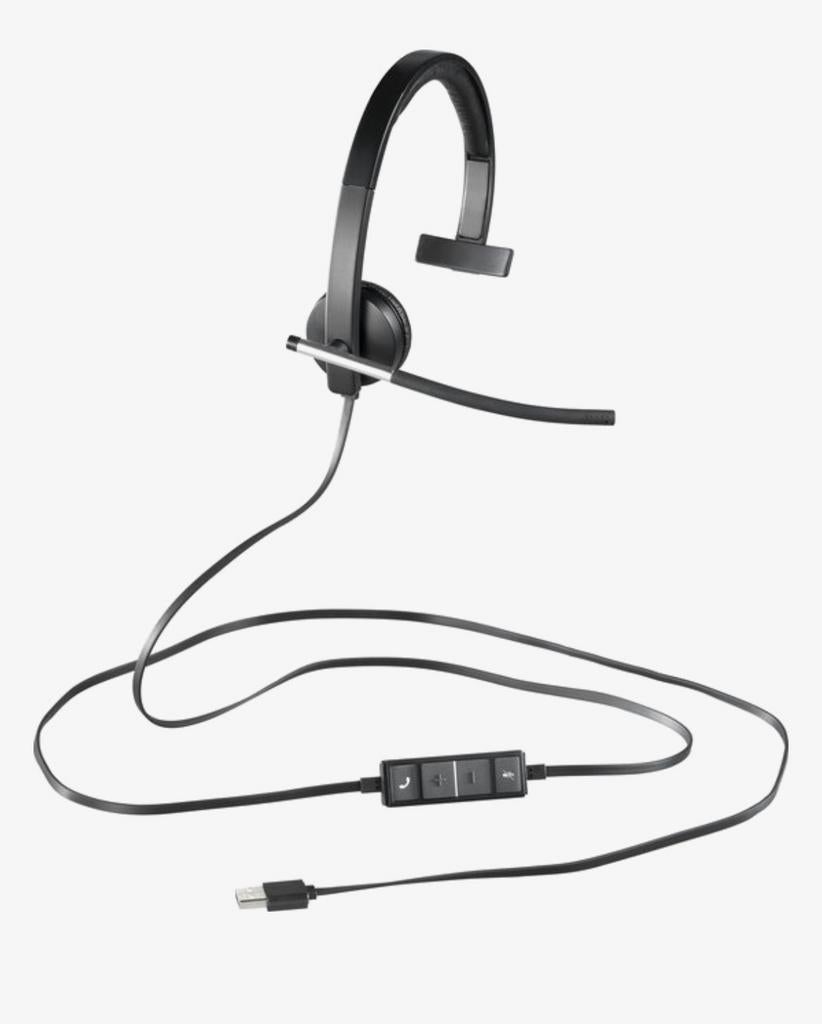 Logitech USB Headset H650e, Mute-functie, On-ear, Ophalen of Verzenden, Zo goed als nieuw