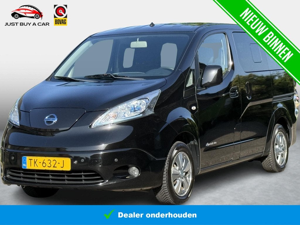 Nissan e-NV200 Evalia 40 kWh 2.Zero Edition 7p SOH 82,4% / 2, Stof, Met garantie (alle), 7 stoelen, Zwart
