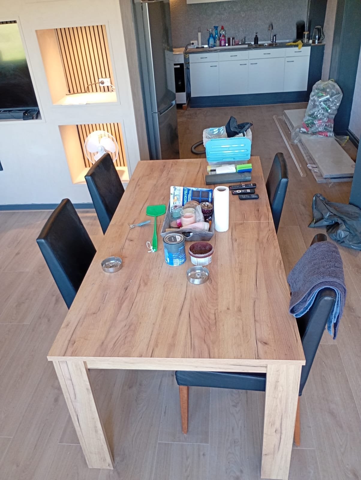 JYSK LINTUP eettafel - uitschuifbaar, Ophalen, Gebruikt, Eikenhout, 200 cm of meer