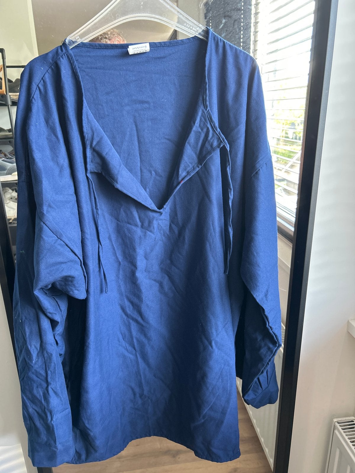 XXL Donkerblauwe boerenkiel met lange mouwen, Ophalen of Verzenden, Gedragen, Maat 46/48 (XL) of groter, Carnaval