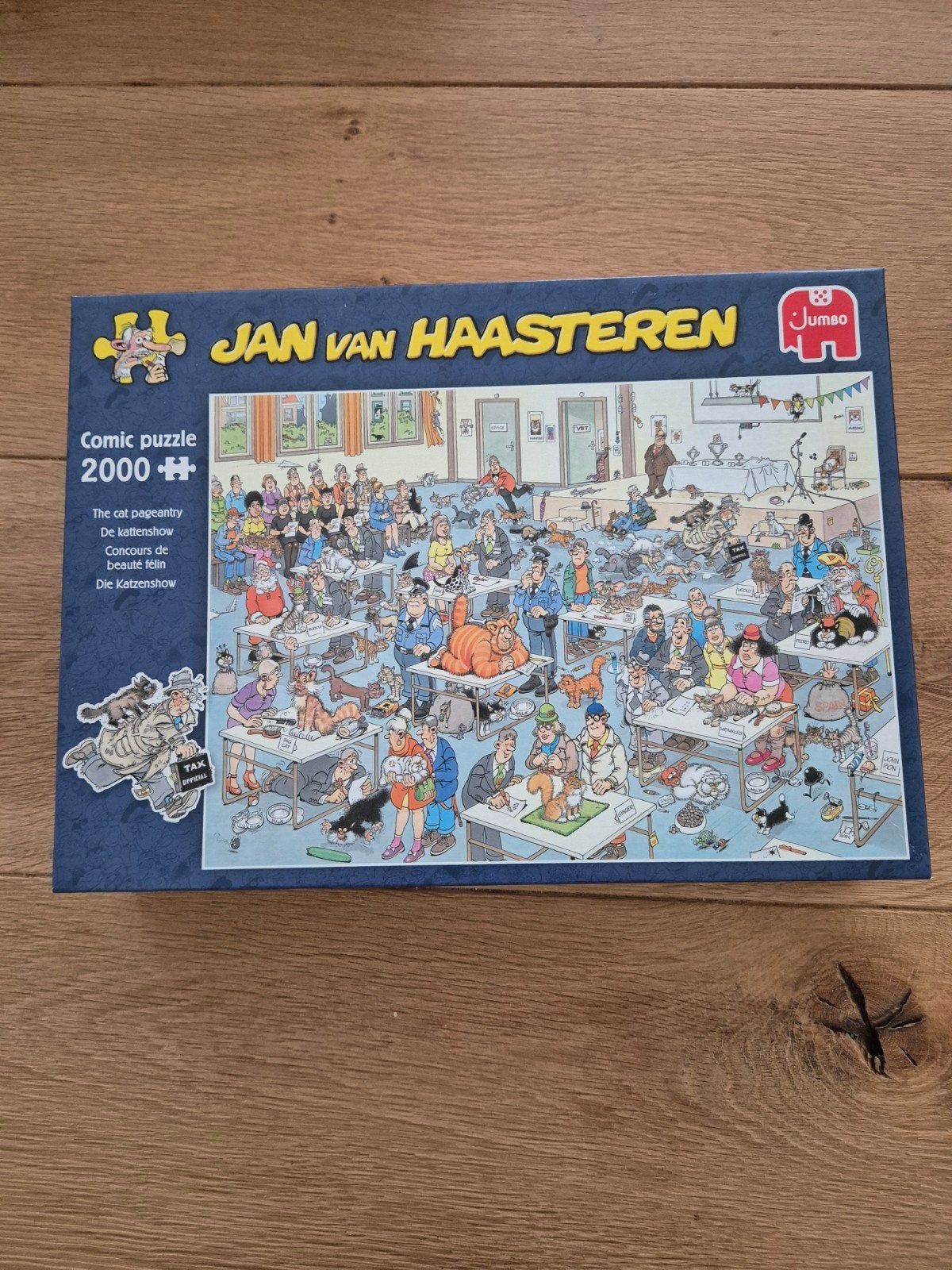 Puzzle 2000 stukjes Jan van Haasteren De kattenshow, Ophalen of Verzenden, Meer dan 1500 stukjes, Zo goed als nieuw, Legpuzzel