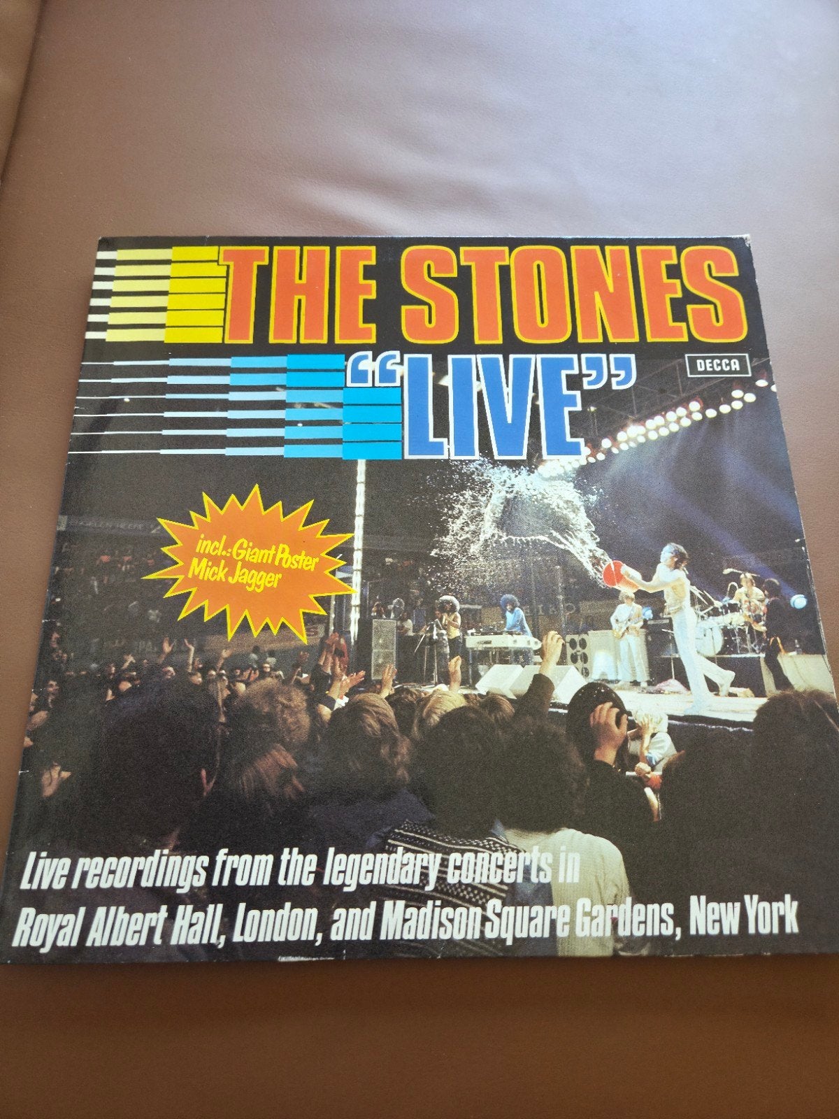 Zgan Lp The Stones Live Londen+ Grote Poster 1972, Ophalen of Verzenden, Zo goed als nieuw, 12 inch, Poprock