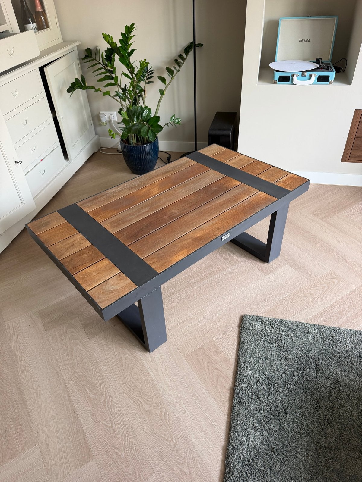Tuintafel 120x66,5x31 cm, Ophalen, Zo goed als nieuw, Rechthoekig, Hout
