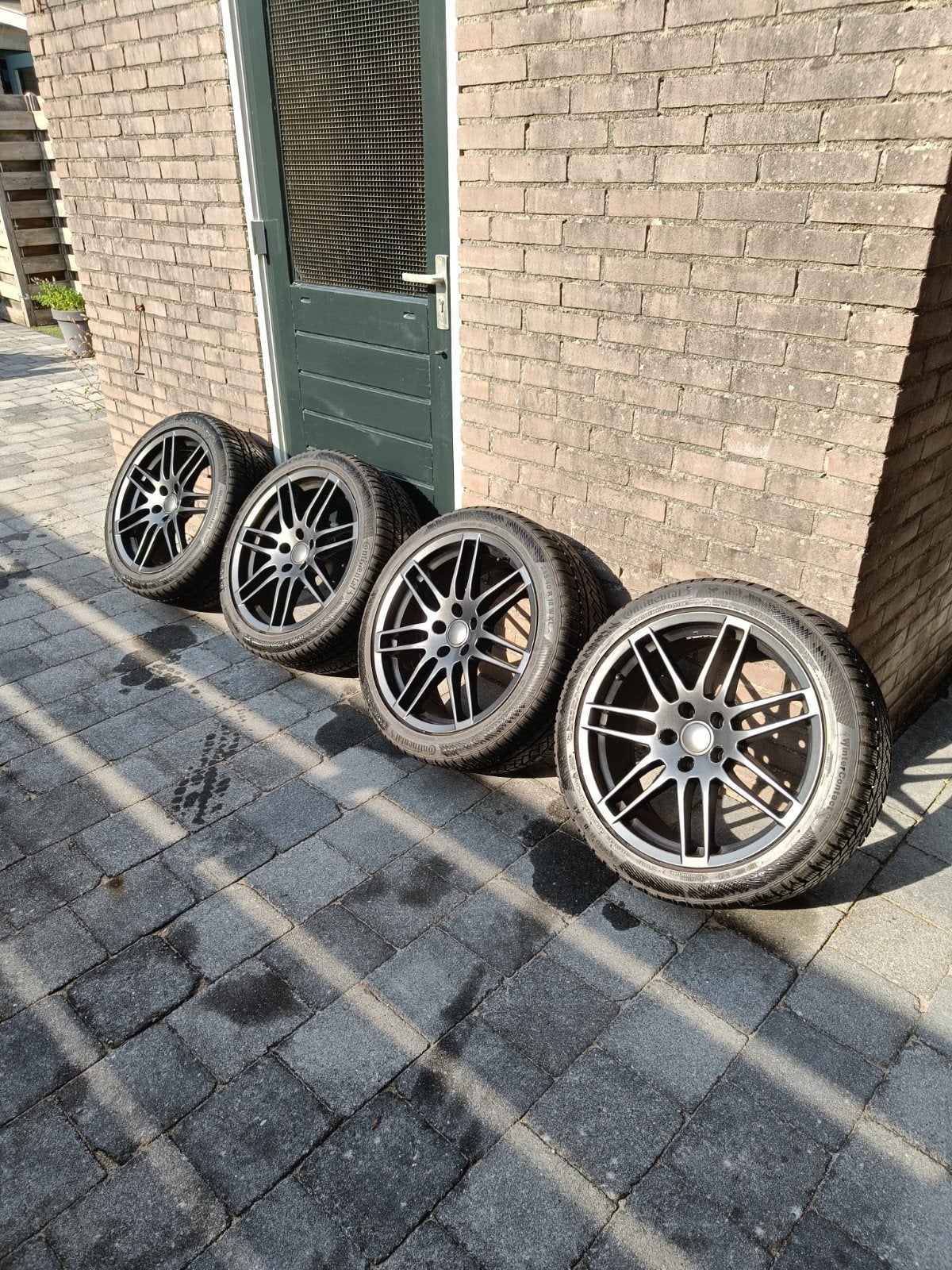 Set velgen met winterbanden 5x112, Ophalen, Gebruikt