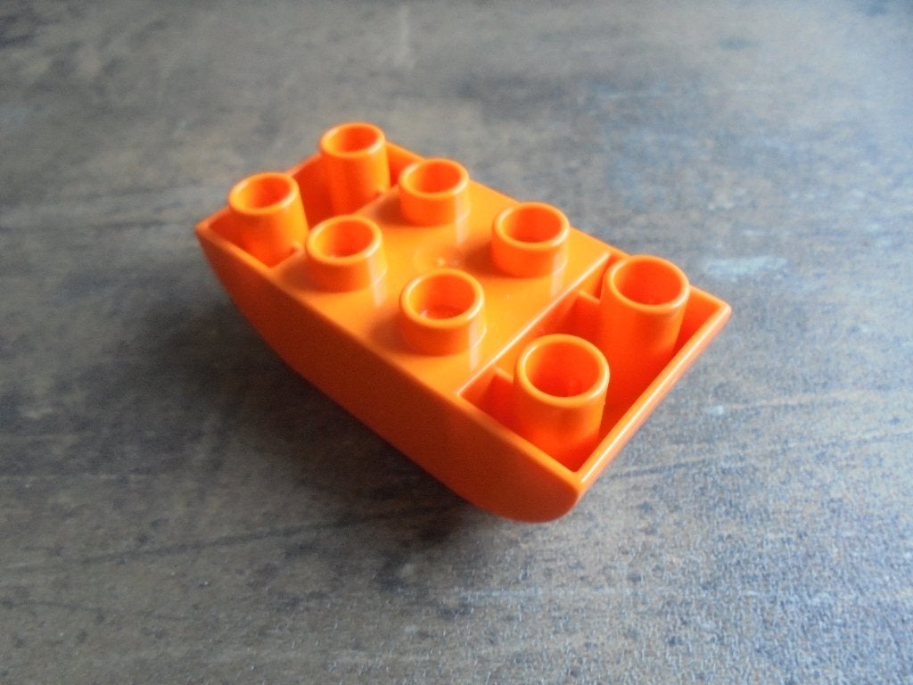 Lego Duplo Brick 2x4 Slope Curved Inverted (zie foto's) 15, Ophalen of Verzenden, Gebruikt, Losse stenen, Duplo