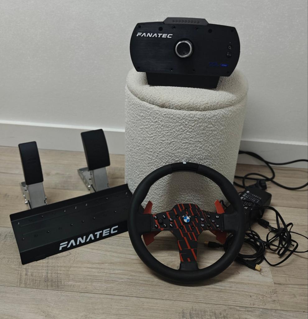 Fanatec CSL Elite Wheelbase (PS4-5) met Pedalen en BMW Stuur, Ophalen, Overige merken, Gebruikt