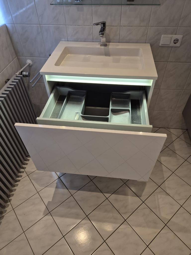 Modern Badkamermeubel met wastafel en lades, Ophalen, Gebruikt, 50 tot 100 cm, Minder dan 100 cm