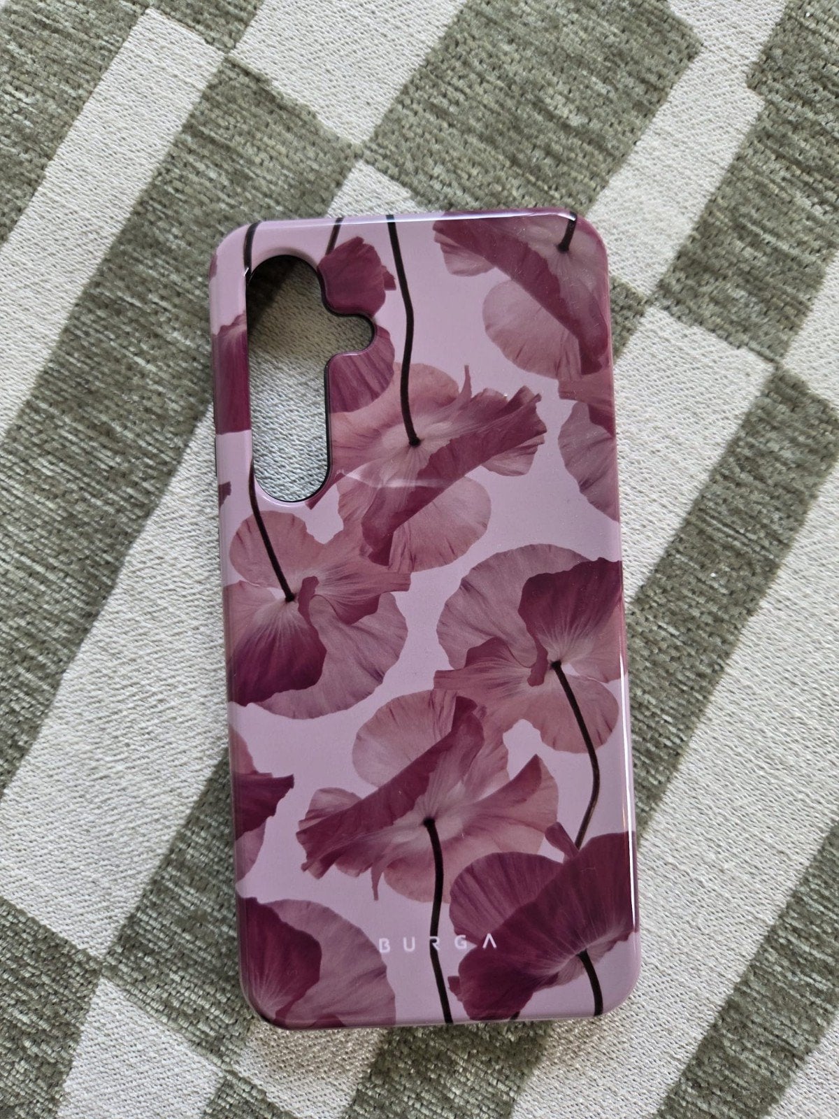Burga telefoonhoesje voor Samsung S24 Plus - Bloemenprint, Paars, Ophalen of Verzenden, Zo goed als nieuw, 128 GB