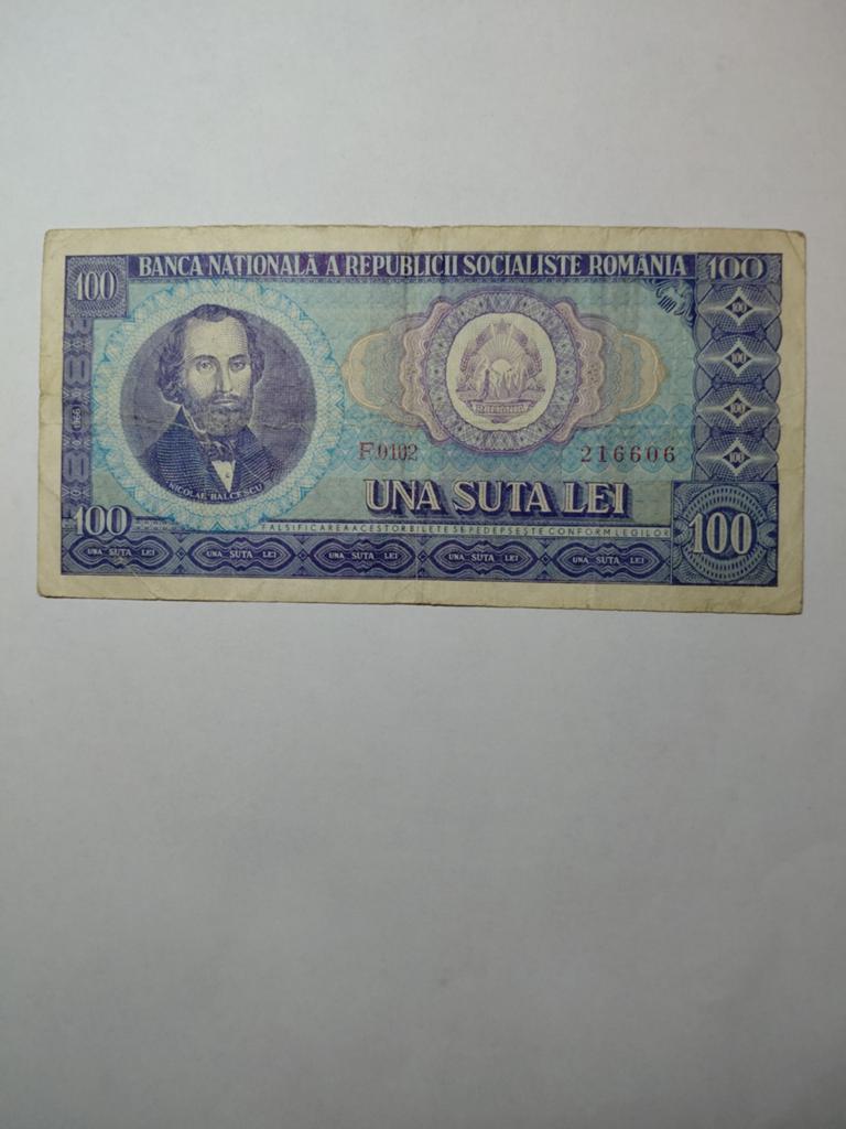 Roemenië 100 lei 1966, Postzegels en Munten, Bankbiljetten | Europa | Niet-Eurobiljetten, Ophalen of Verzenden, Overige landen