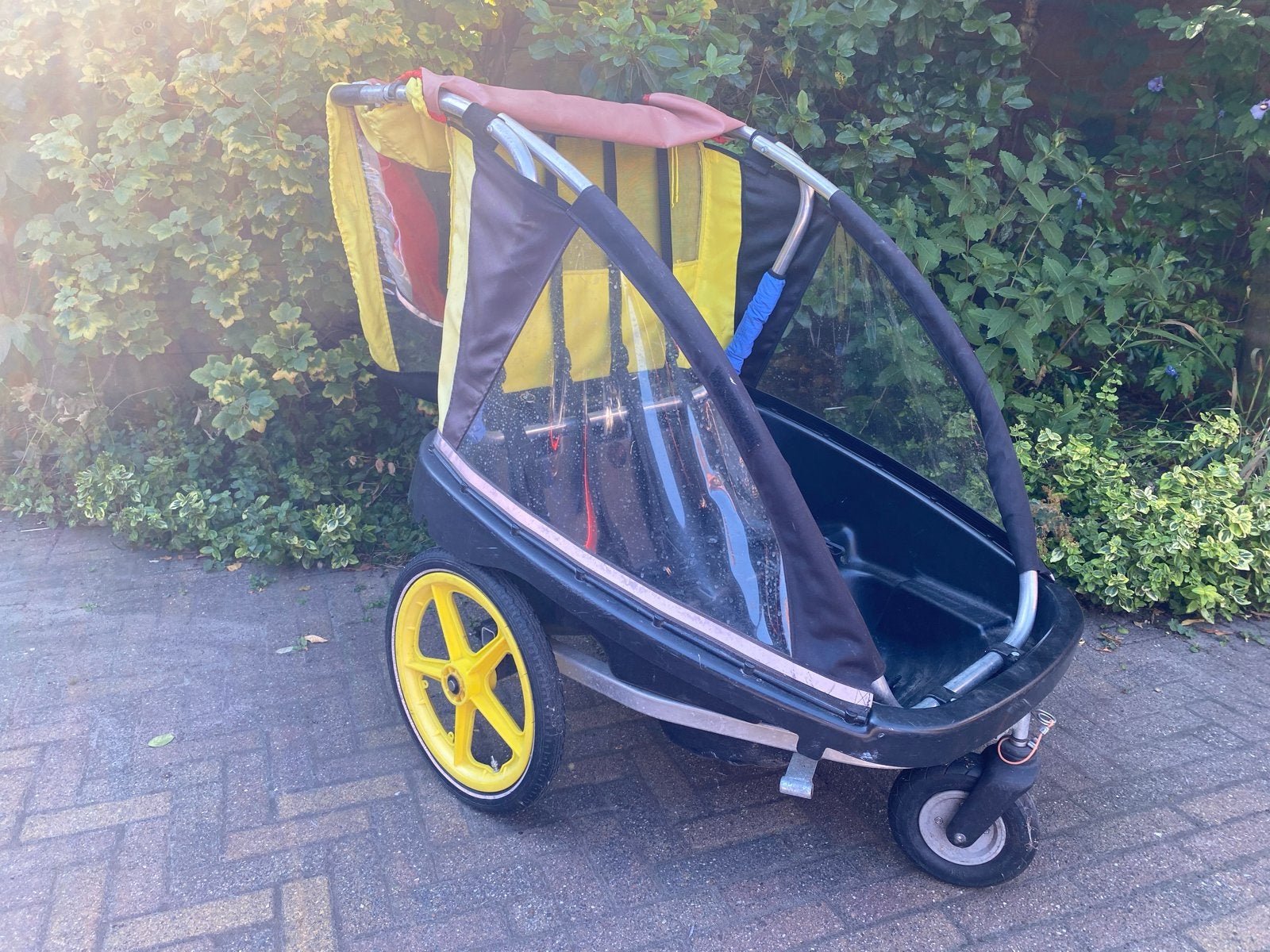 Fietskar / wandelwagen met reserve onderdelen, Fietsen en Brommers, Ophalen, Gebruikt, Kinderkar, 20 tot 40 kg