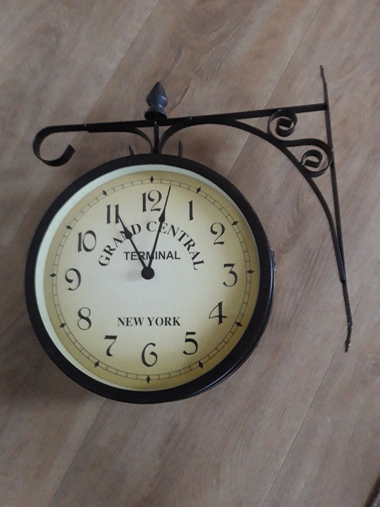 Vintage stationsklok, Huis en Inrichting, Woonaccessoires | Klokken, Nieuw, Wandklok, Analoog, Ophalen