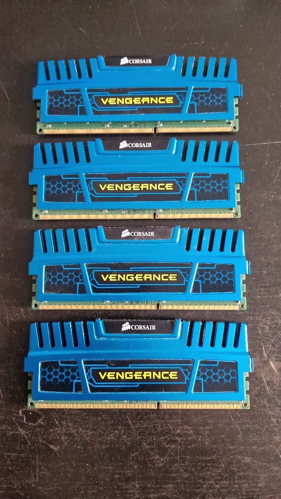 Corsair 16GB DDR3 1600Mhz x 4, Computers en Software, RAM geheugen, Gebruikt, DDR3, Ophalen of Verzenden, Desktop