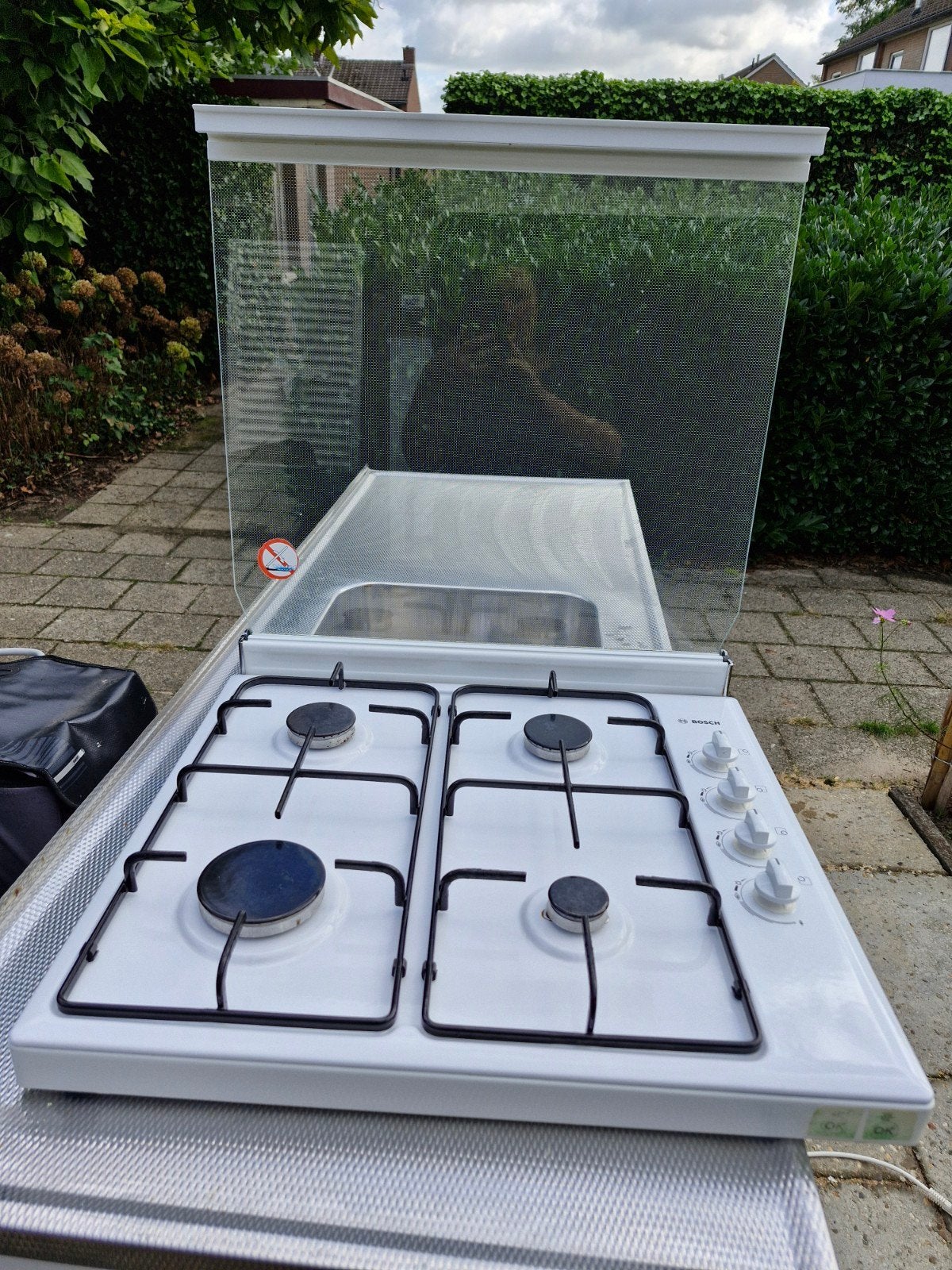 Bosch gasfornuis 4 pitten, Witgoed en Apparatuur, Ophalen, Gebruikt, Minder dan 85 cm, 4 kookzones