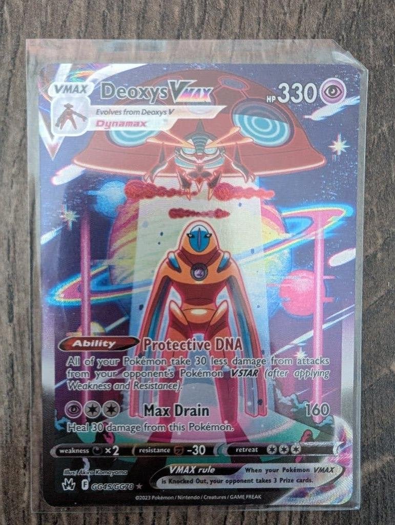 Deoxys Vmax Pokemon Kaart, Ophalen of Verzenden, Zo goed als nieuw, Losse kaart