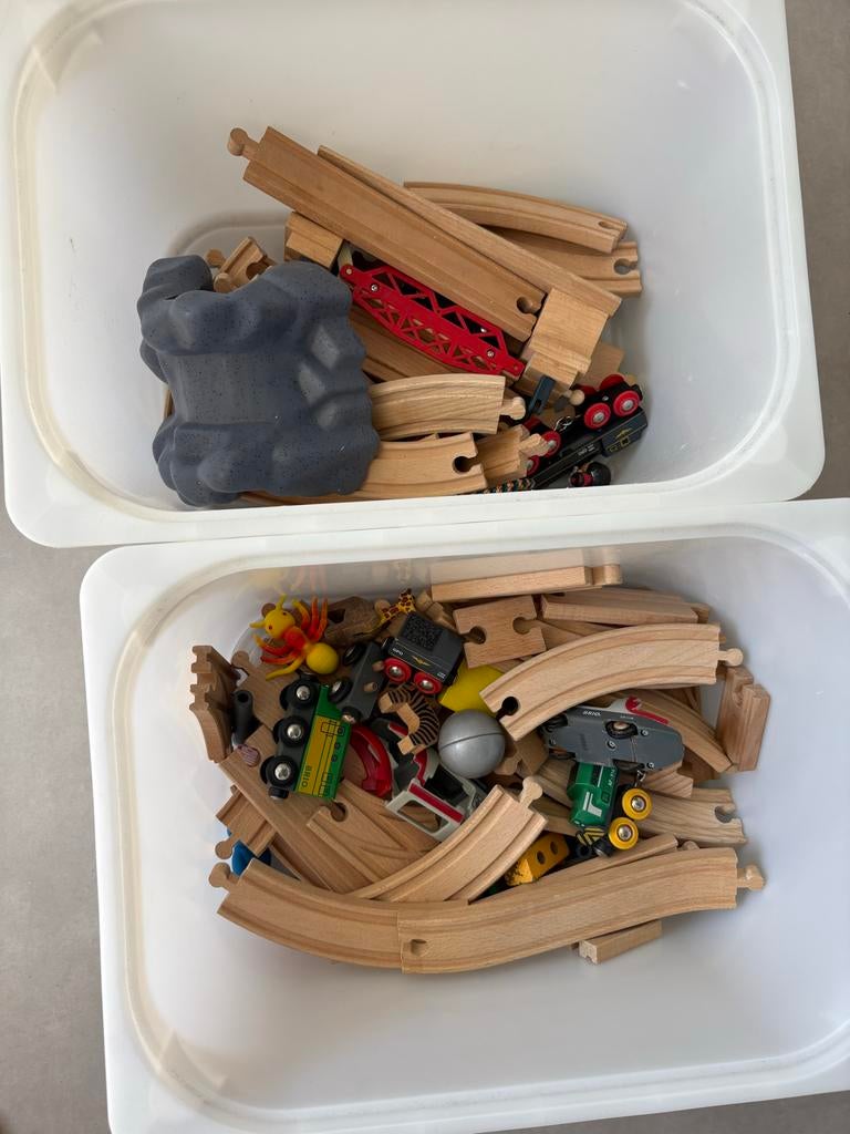 Grote houten trein set met accessoires - Brio, Ophalen, Gebruikt, Overige typen