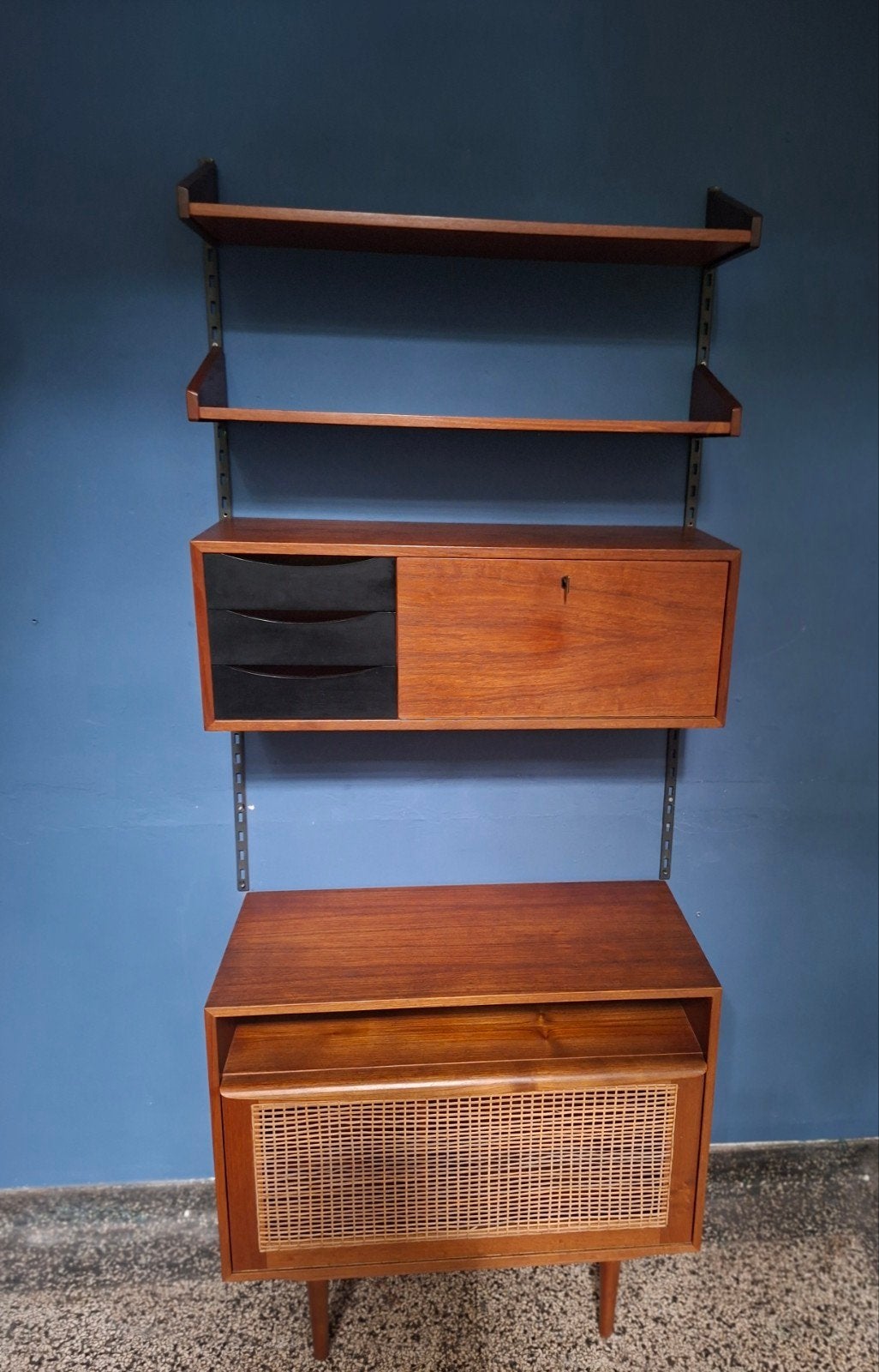 Mooi modulair wandsysteem teak, Ophalen of Verzenden