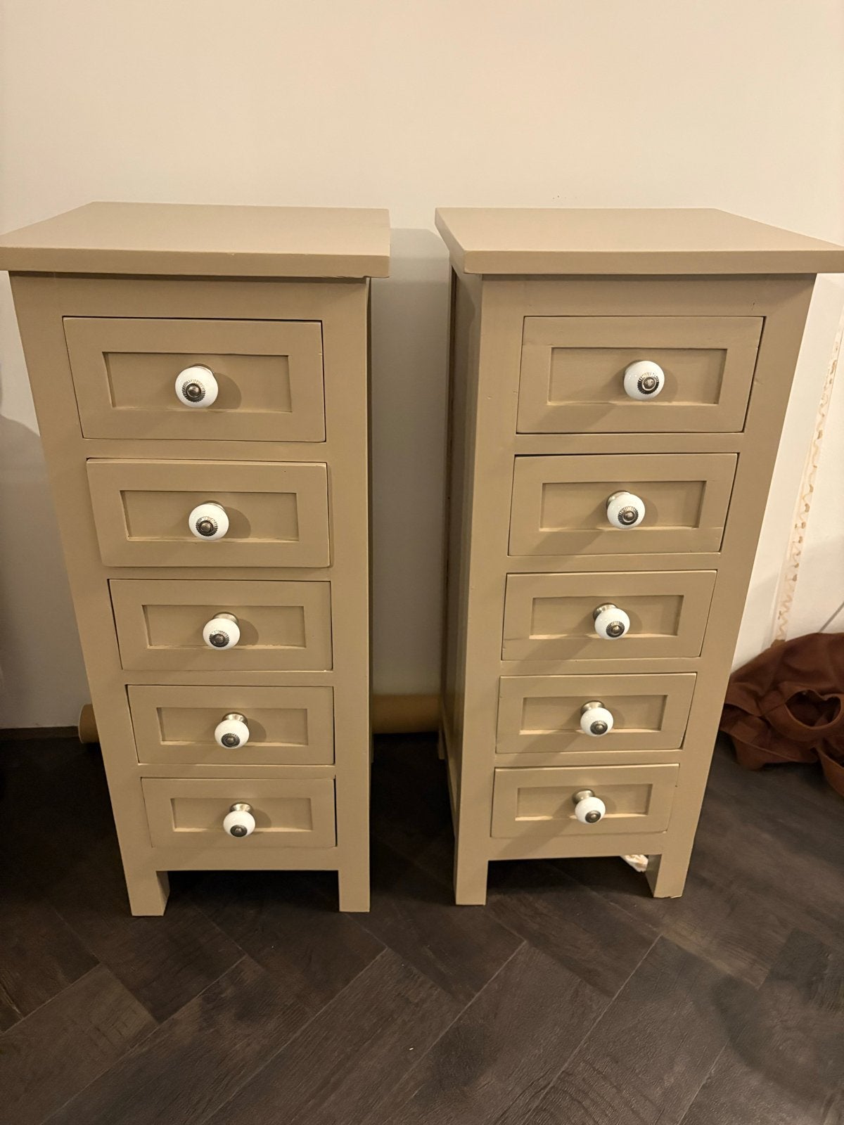 Set van 2 nachtkastjes - 84x35x35 cm, Ophalen, Gebruikt, Minder dan 45 cm, 70 cm of meer