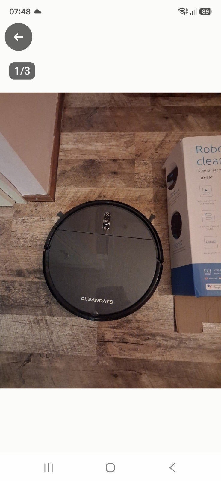 robot stofzuiger met dweilfunctie, Ophalen