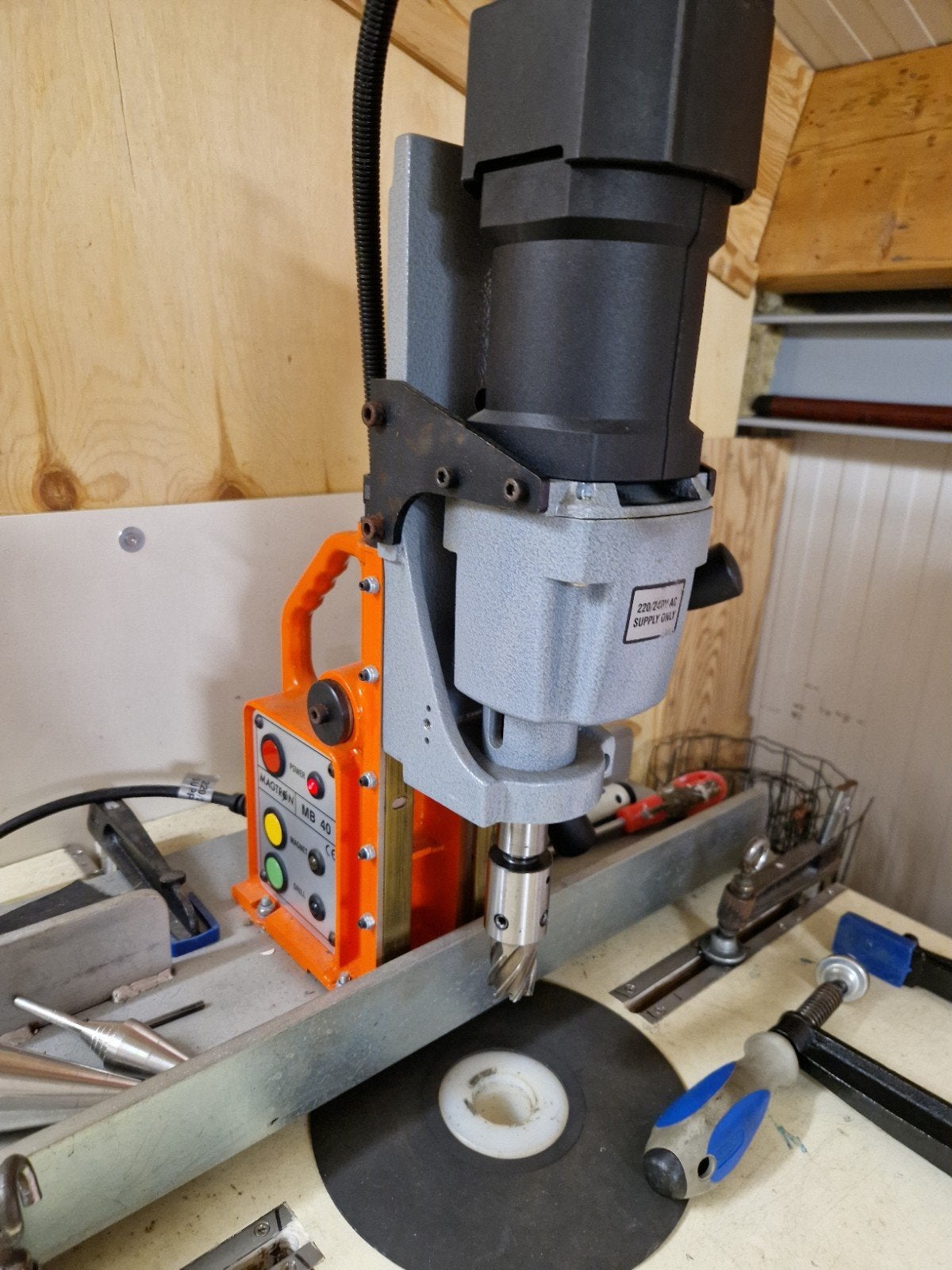 Magtron magneet kernboormachine, 220V., Ophalen, Gebruikt, Magtron, Overige soorten