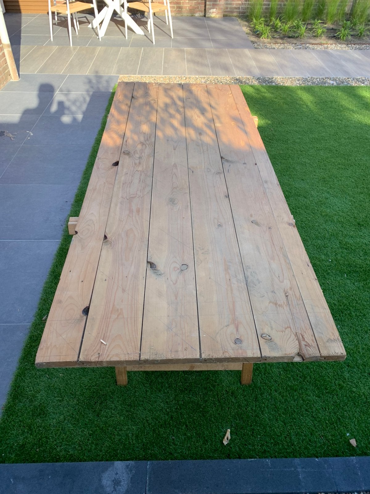 Houten schragen met blad, Ophalen, Gebruikt, 25 tot 50 mm, Plank