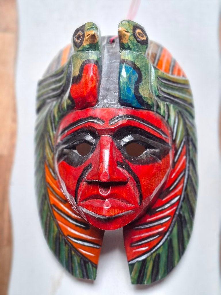 MASKER UIT GUATEMALA, Antiek en Kunst, Ophalen, Houtsnijwerk, 20 - 50 cm, Hout