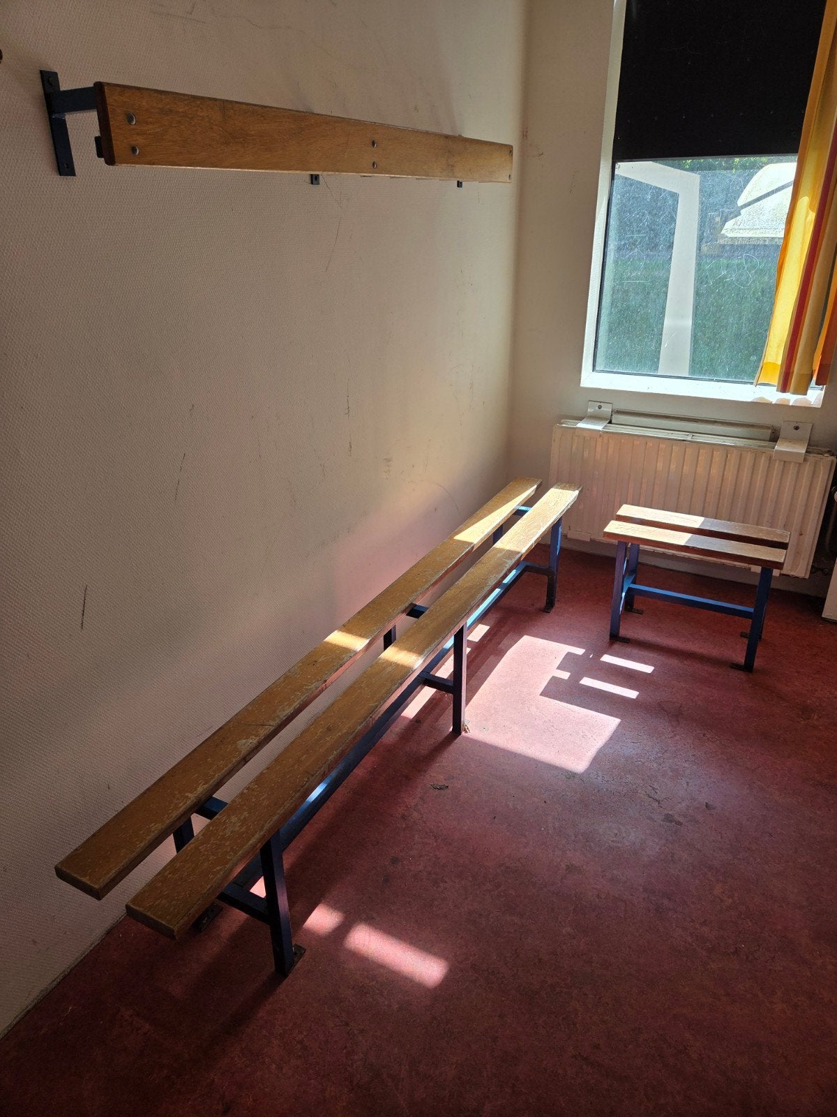 Oude gym bank set + kapstok, Huis en Inrichting, Ophalen, Gebruikt, Wandkapstok, Minder dan 100 cm