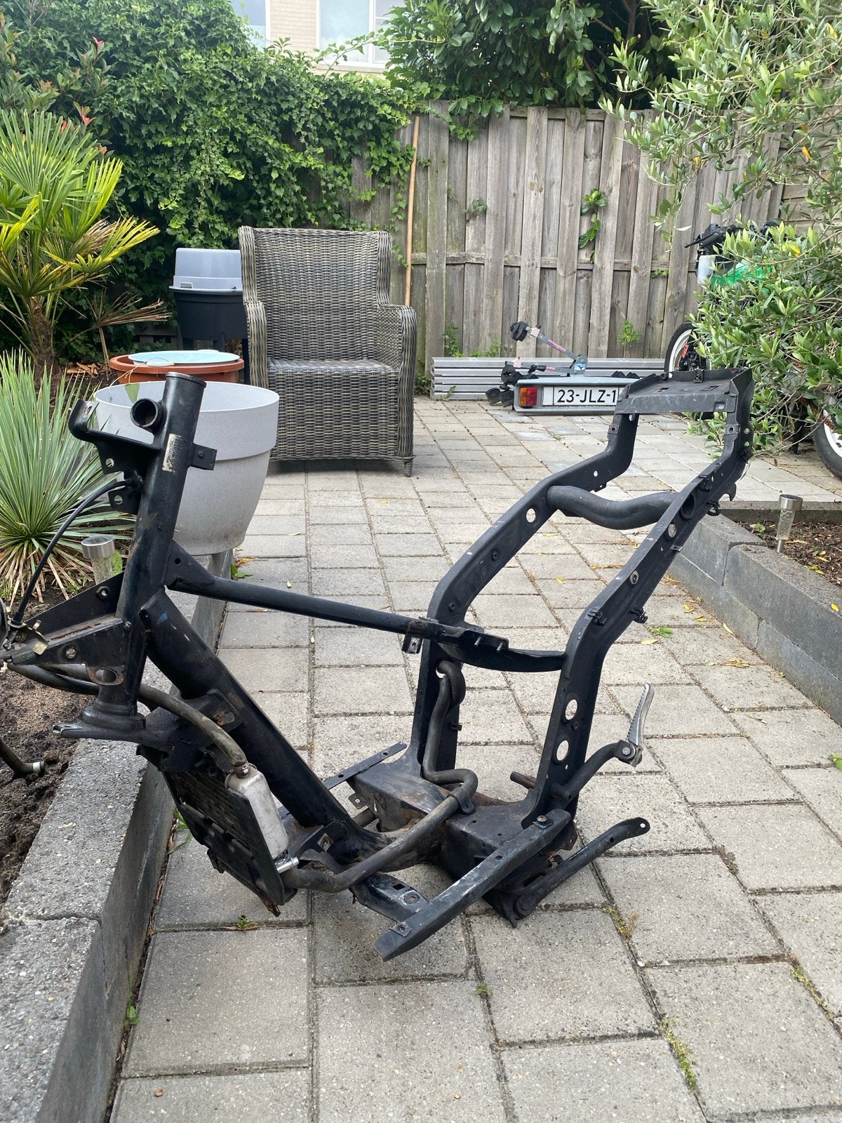 Runner frame geel kenteken, Fietsen en Brommers, Brommeronderdelen | Scooters, Gebruikt, Piaggio, Frame, Ophalen of Verzenden