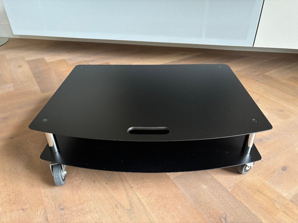 Te koop Trolley "Max & Dirk", kleur zwart voor audio of tv., Ophalen, Gebruikt, 50 tot 100 cm, Minder dan 100 cm