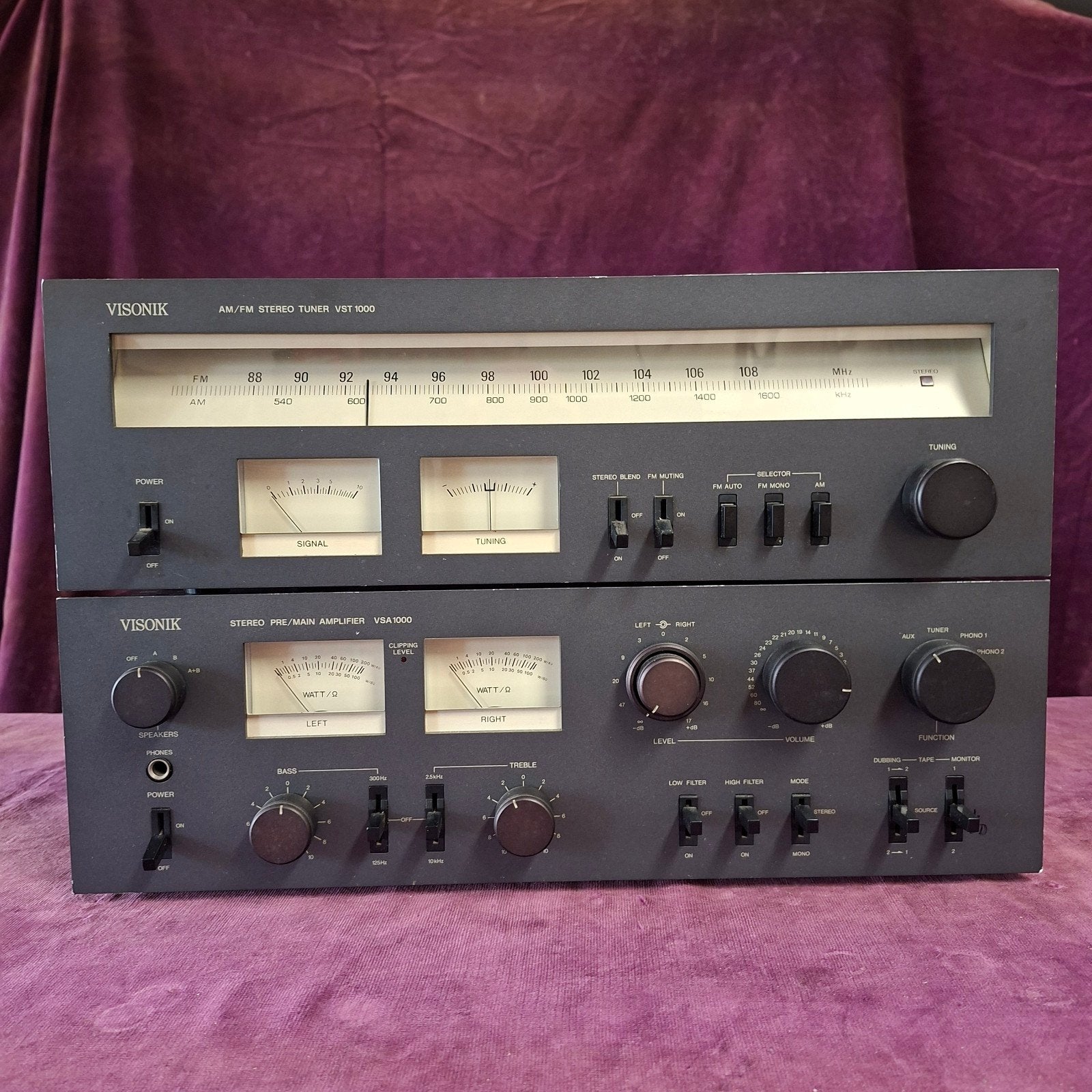 visonik via en vst 1000, defect.   vintage, Ophalen of Verzenden, 120 watt of meer, Overige merken