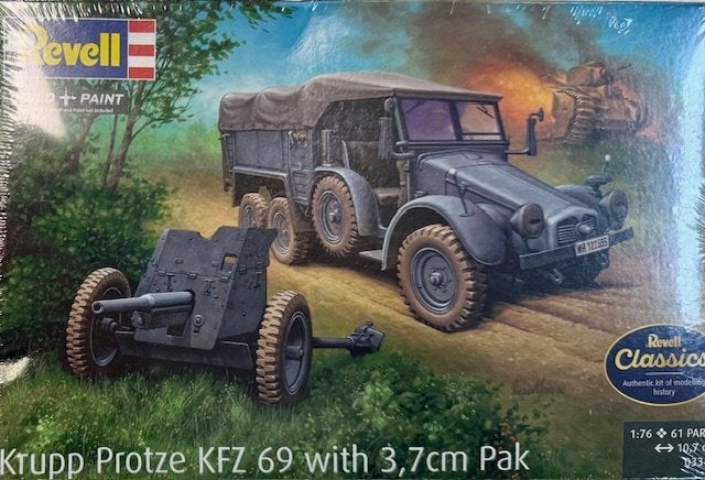 Coelianmodels, Revell 03344, Krupp met Pak, 1/76, € 12,99, Revell, Nieuw, Ophalen of Verzenden, Tank