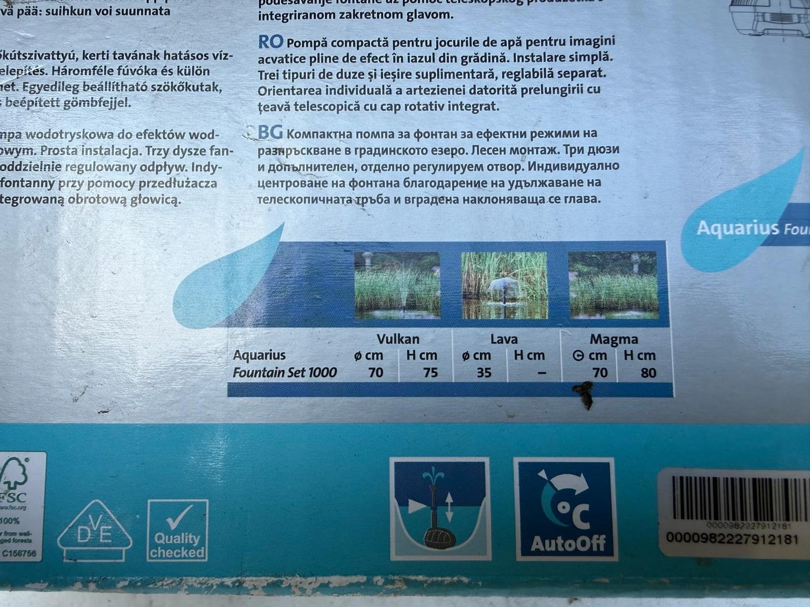 Oase Aquarius Fountain Set Classic 1000 Fonteinpomp Nieuw, Tuin en Terras, Ophalen, Nieuw