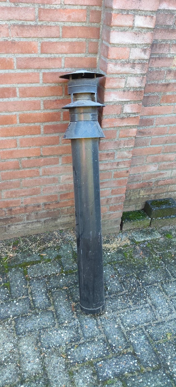 dubbelwandige kachelpijp, Doe-het-zelf en Verbouw, Buizen en Afvoer, Ophalen, Gebruikt, Afvoer