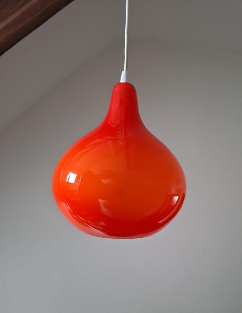 Drop, druppel, pendant, opaline, Holmegaard, 60/70s, Antiek en Kunst, Ophalen of Verzenden