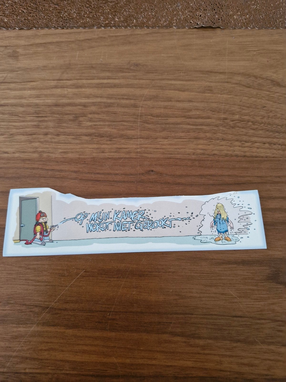 1035 Sticker 'Op mijn kamer wordt niet gerookt' 21x5 cm, Ophalen of Verzenden, Nieuw, Overige typen