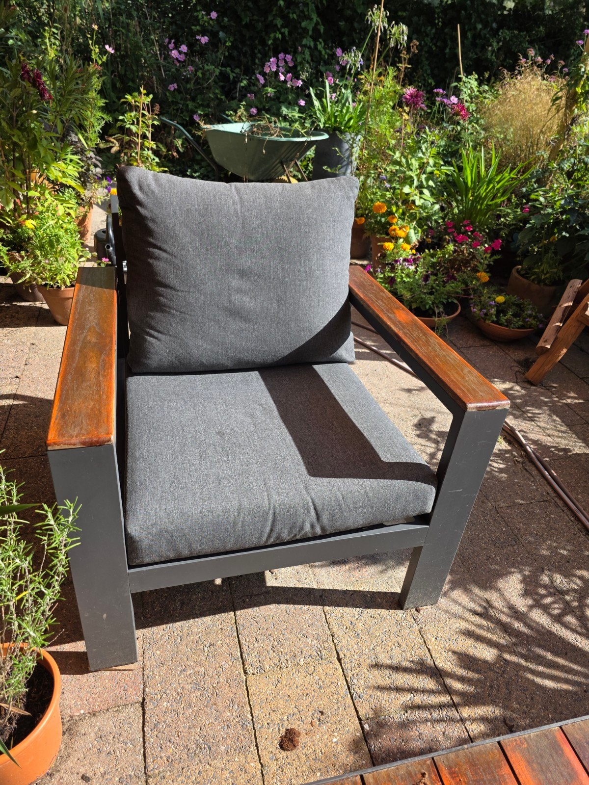 Lifestyle Marietta Loungeset - Stoel en Tafel, Ophalen, Gebruikt, Loungeset, Hout