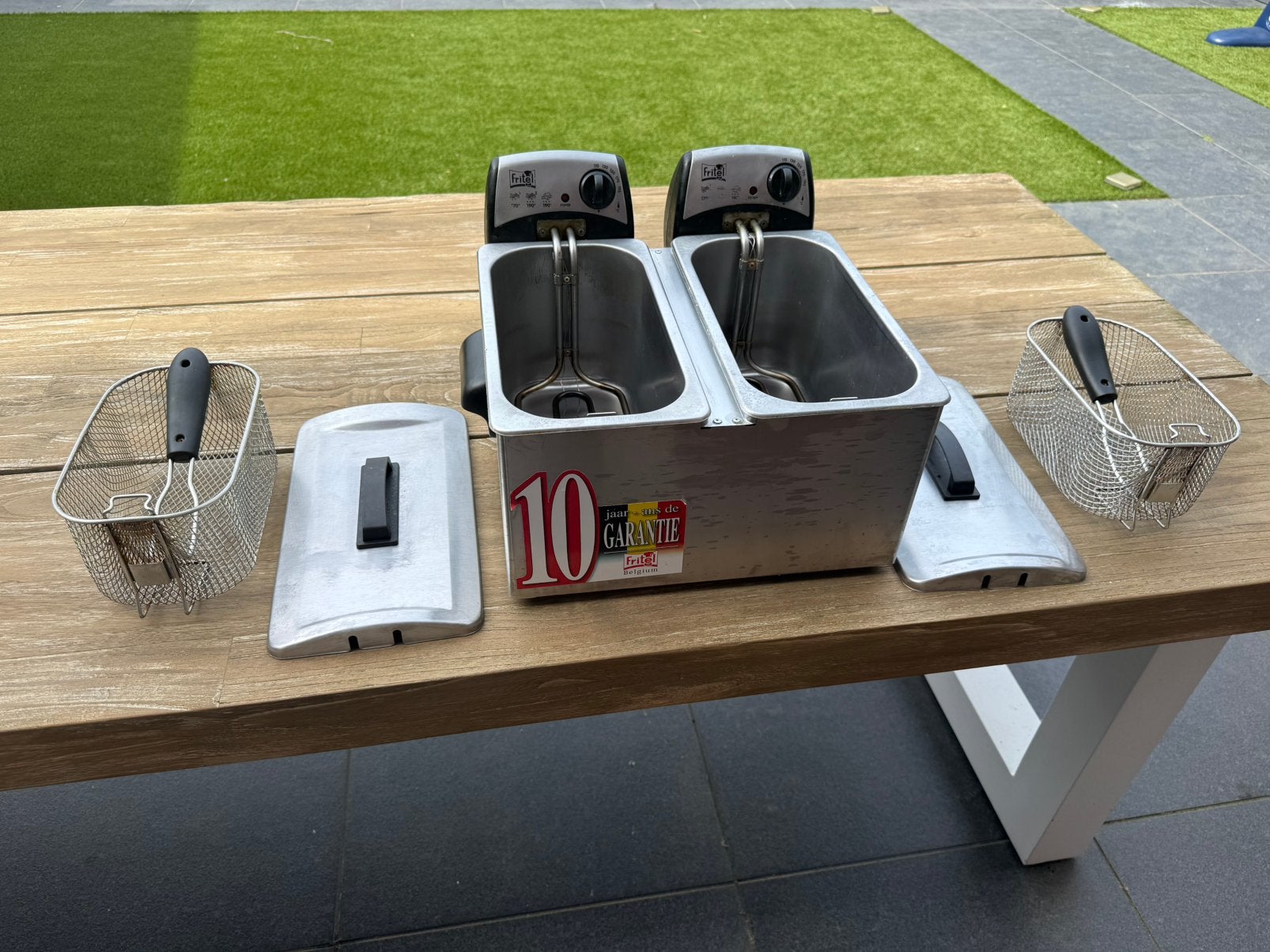 Fritel Friteuse FR 1355 Duo, Overige typen, Ophalen of Verzenden, Zo goed als nieuw, Metaal