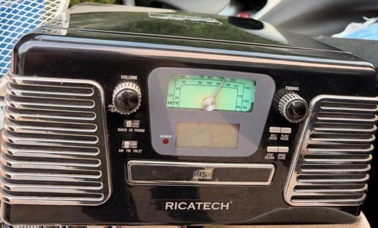 Ricatech Retro Radio met CD-speler - Zwart, Ophalen of Verzenden, Gebruikt, Radio, Met cd-speler