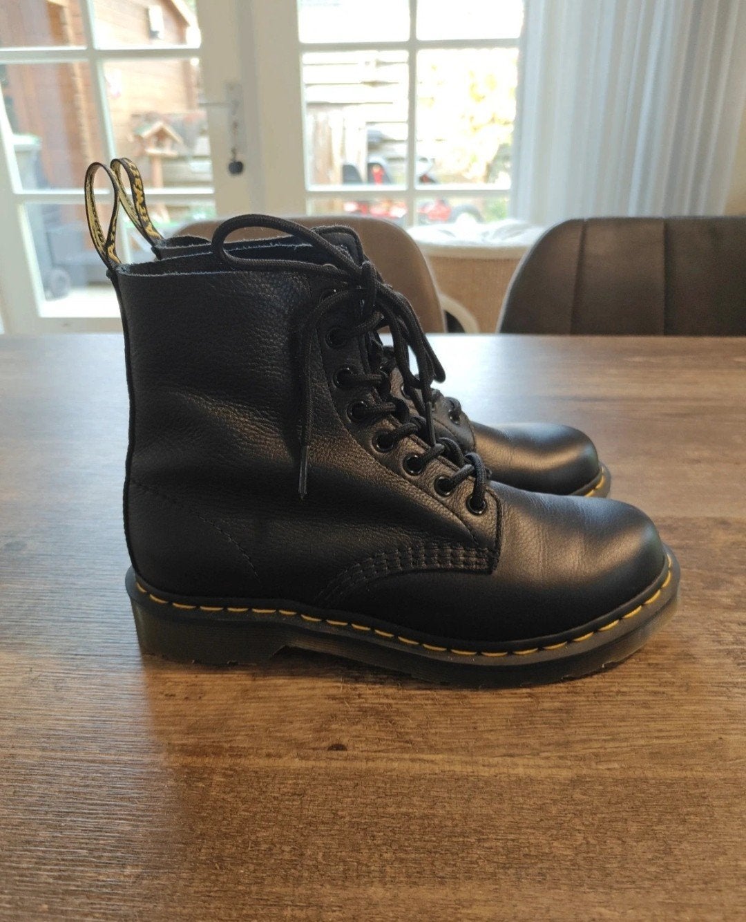 Dr. Martens 1460 Pascal Virginia Leer Zwart Maat 39, Kleding | Dames, Zwart, Lage of Enkellaarzen, Ophalen of Verzenden, Dr. Martens