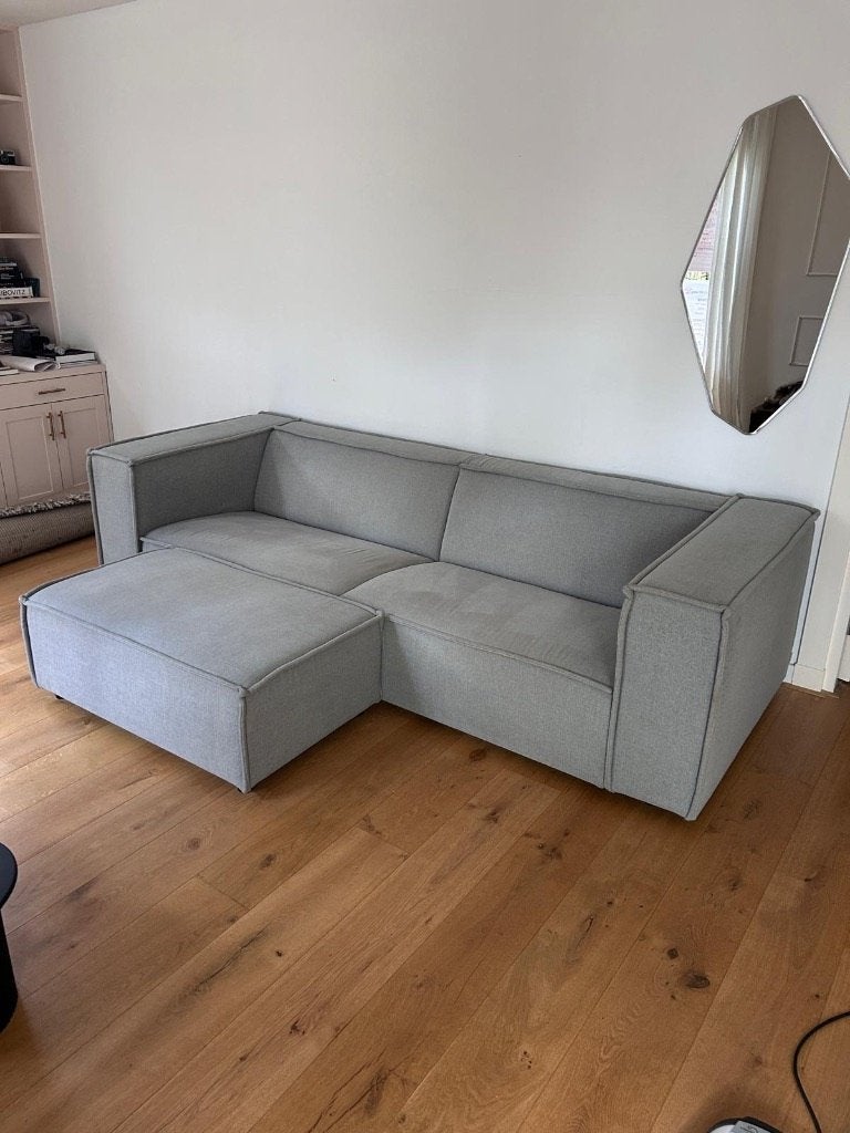 By Sidde 4-zitsbank + hocker Knud, Huis en Inrichting, Ophalen, Gebruikt, 75 tot 100 cm, Rechte bank