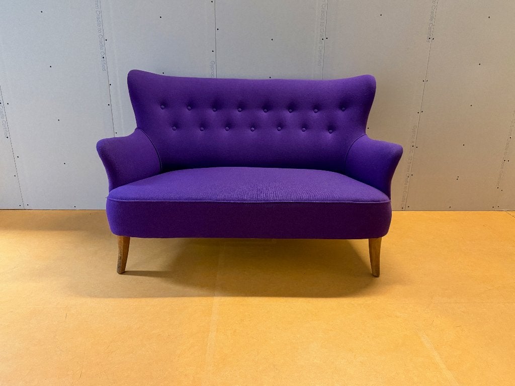 Vintage Artifort bankje van Theo Ruth – jaren 50, Ophalen, Hout, Gebruikt, Tweepersoons