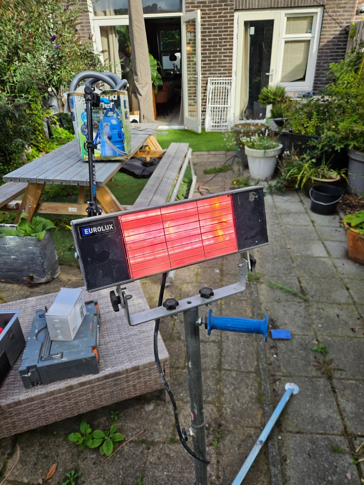 Eurolux verf drooglamp op statief, Ophalen, Gebruikt, Elektrisch, Vloer