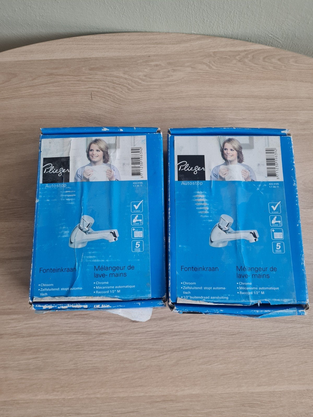 2x Plieger Autostop Fonteinkranen - Chroom, Ophalen of Verzenden