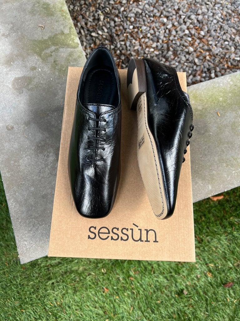 SESSÙN astaire zwarte schoen new 37 in doos AW26- TIEN Insta, TIEN concepts, Schoenen met lage hakken, -, -