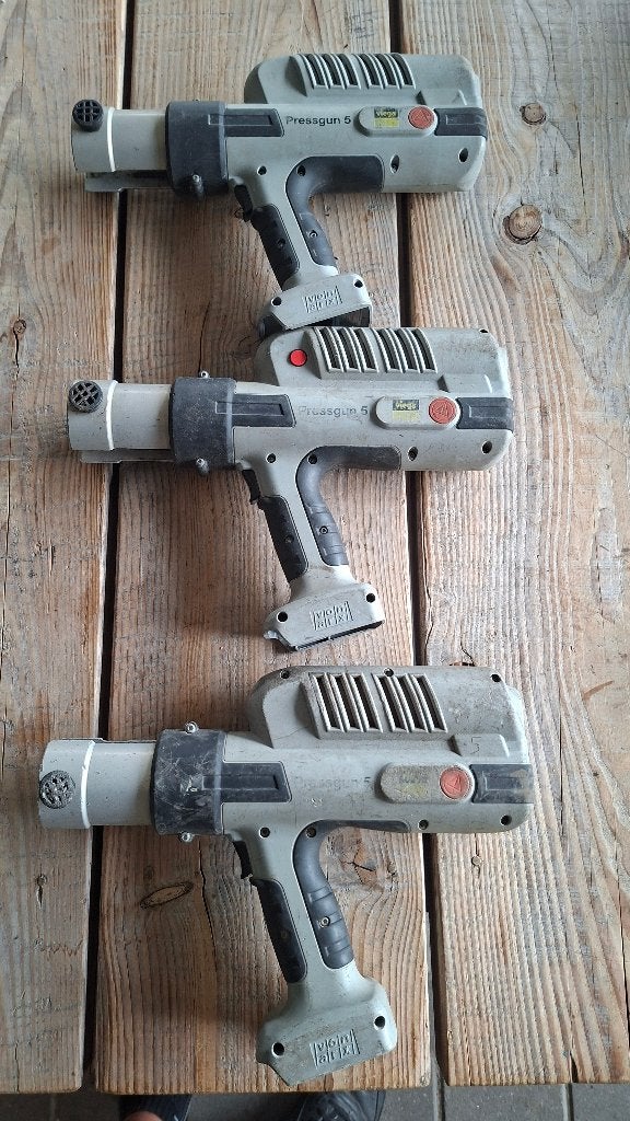 3x Viega Pressgun 5 accu pers tang pers machine DEFECT, Gebruikt, ,, Ophalen of Verzenden, ,