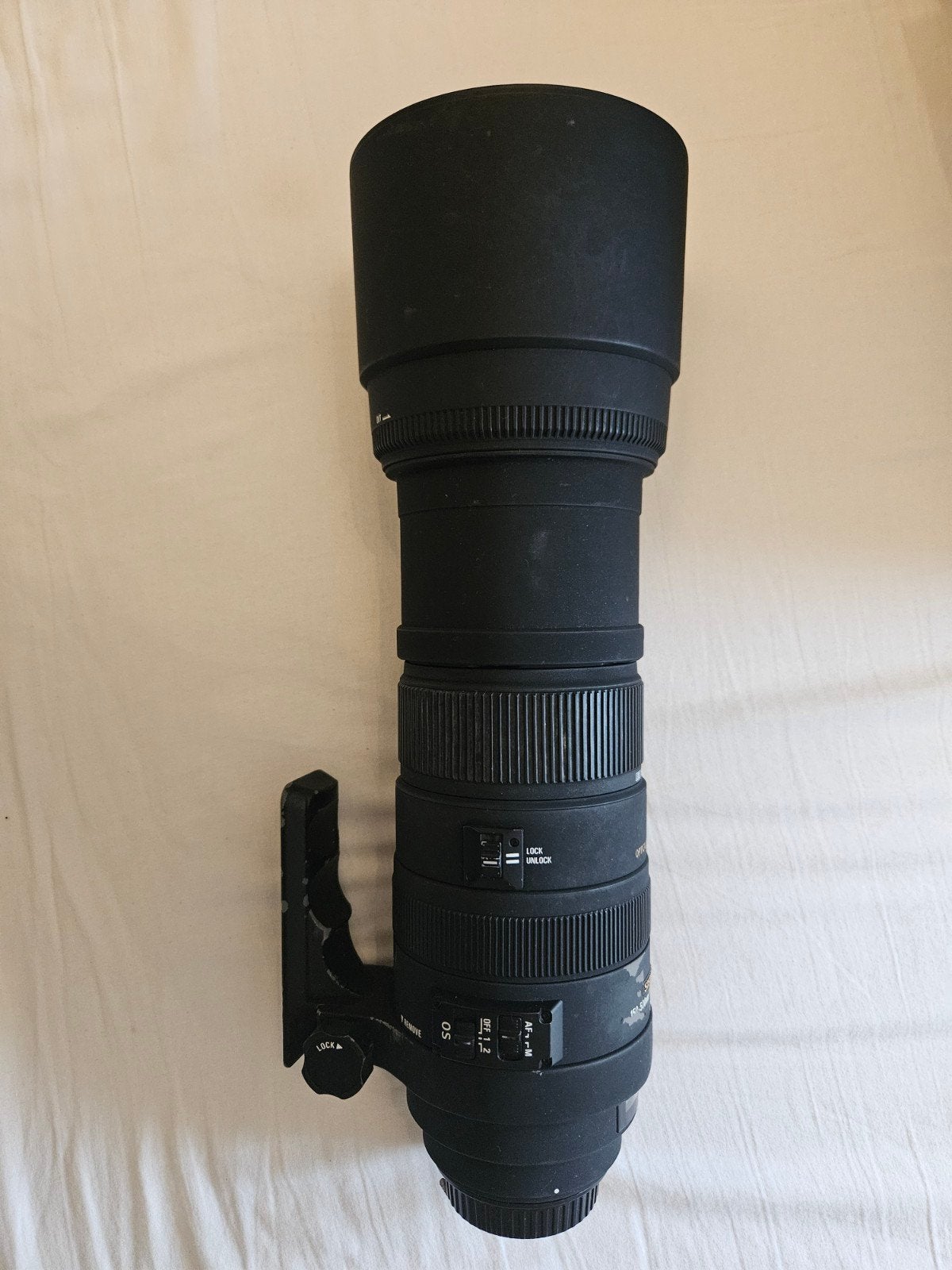 Sigma DG 150-500mm f/5-6.3 APO OS lens met Canon EF-mount, Gebruikt, Sigma, Zonnekap, Canon EF