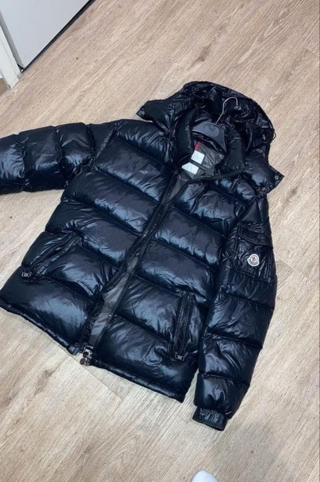 Moncler Maya Heren Jas met QR-scan. Nfs scan, Ophalen of Verzenden, Zo goed als nieuw, Maat 48/50 (M), Zwart
