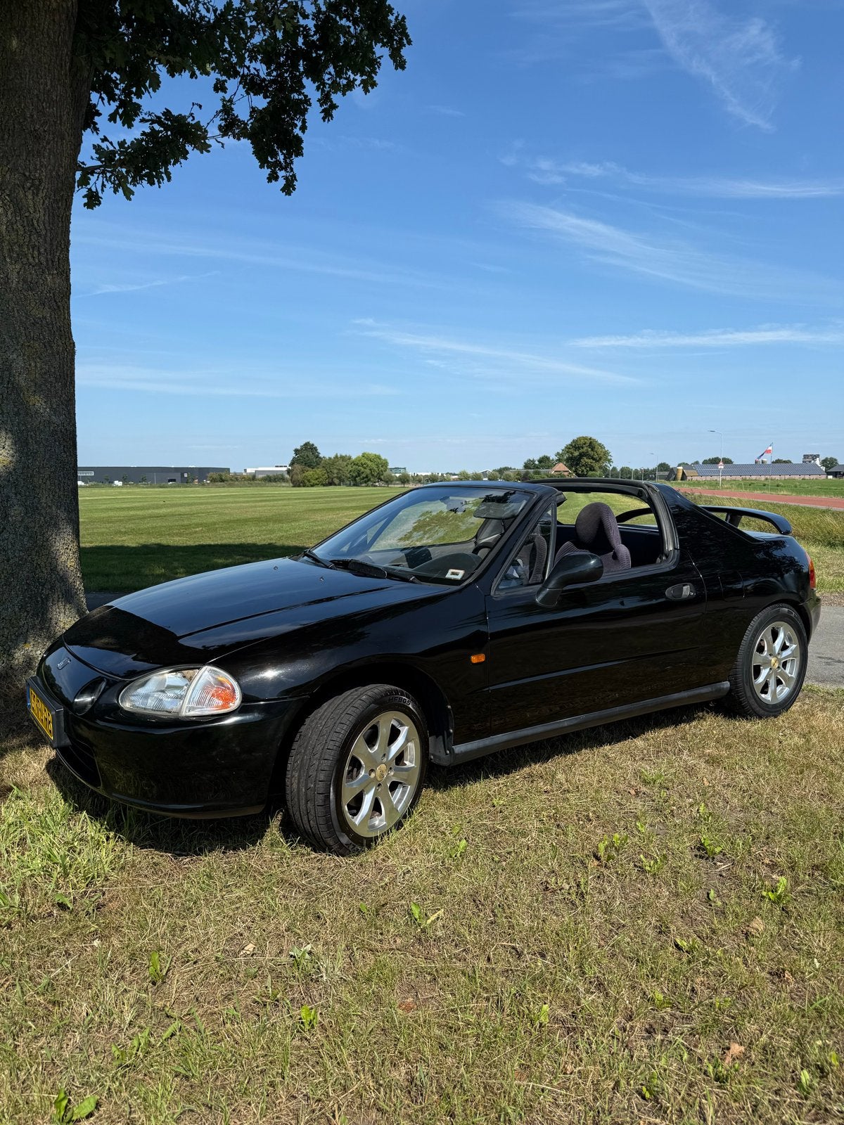 Honda CRX del Sol Origineel 1.6 Coupe ESI U9  Zwart, 2jr APK, Auto's, Voorwielaandrijving, 125 pk, 4 cilinders, 1590 cc