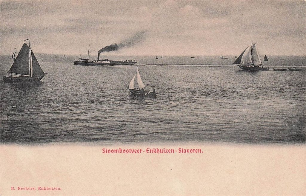 703-097-021 Stoombootveer Enkhuizen Stavoren, Verzenden, Voor 1920, Noord-Holland
